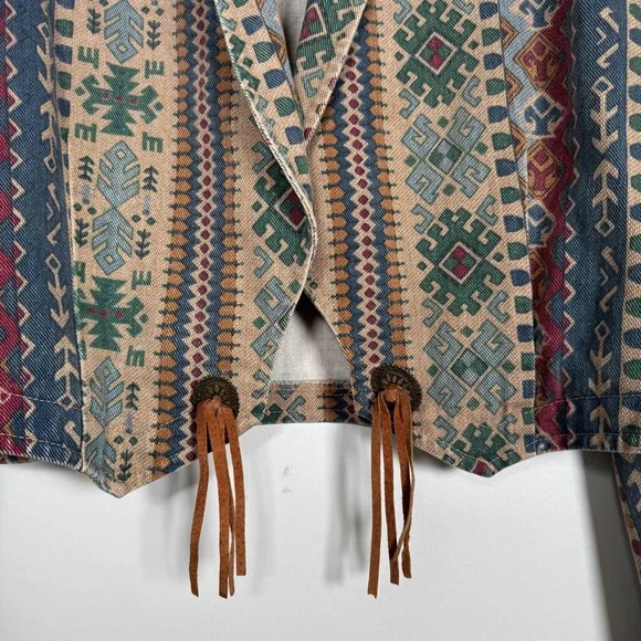 ✨ Rare Find! Vintage Western Boho Cropped Jacket ✨ - Picture 4 of 8